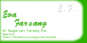 eva farsang business card