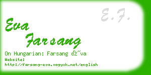 eva farsang business card